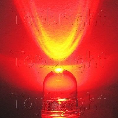 30 PCS 10mm 40° 1W Watt Red LED 300mA 280,000mcdNEW  