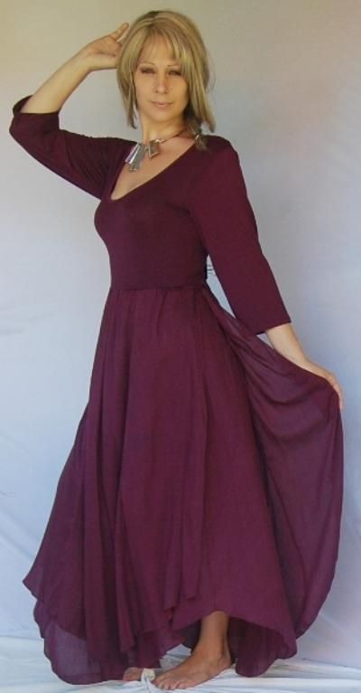 W359 PLUM/DRESS MAXI LAYERED MADE 2 ORDER 2X 3X 4X  