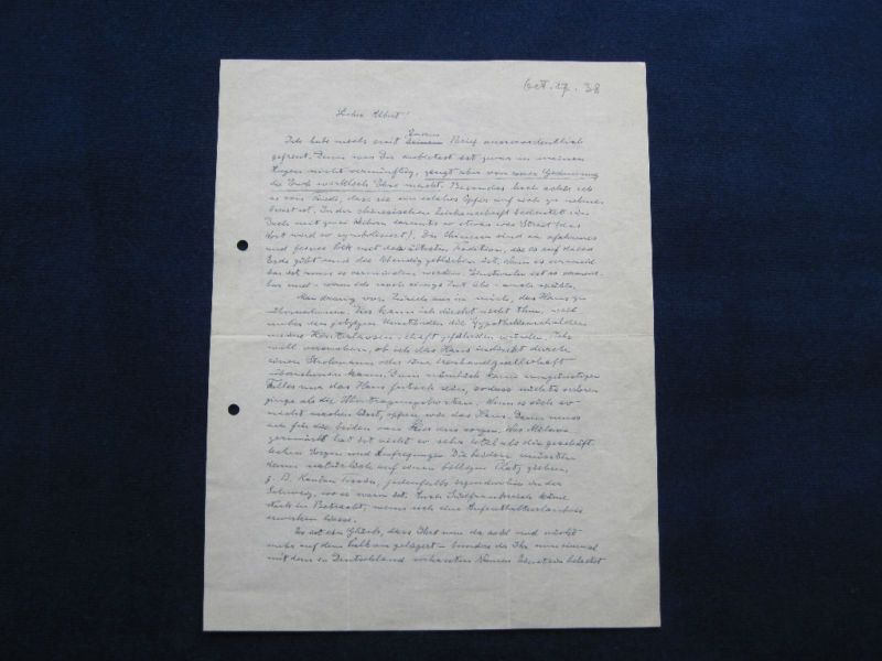 ALBERT EINSTEIN AUTOGRAPH LETTER SIGNED to His Son 1938  