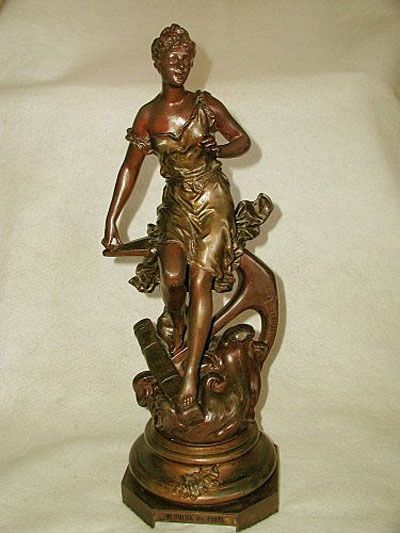 Ernest Rancoulet Sculpture Signed France C.1900  