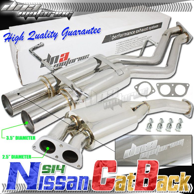 EXTRACTOR de SILENCIADOR CATBACK de la DNA NISSAN 240SX 1995 1998 DUAL