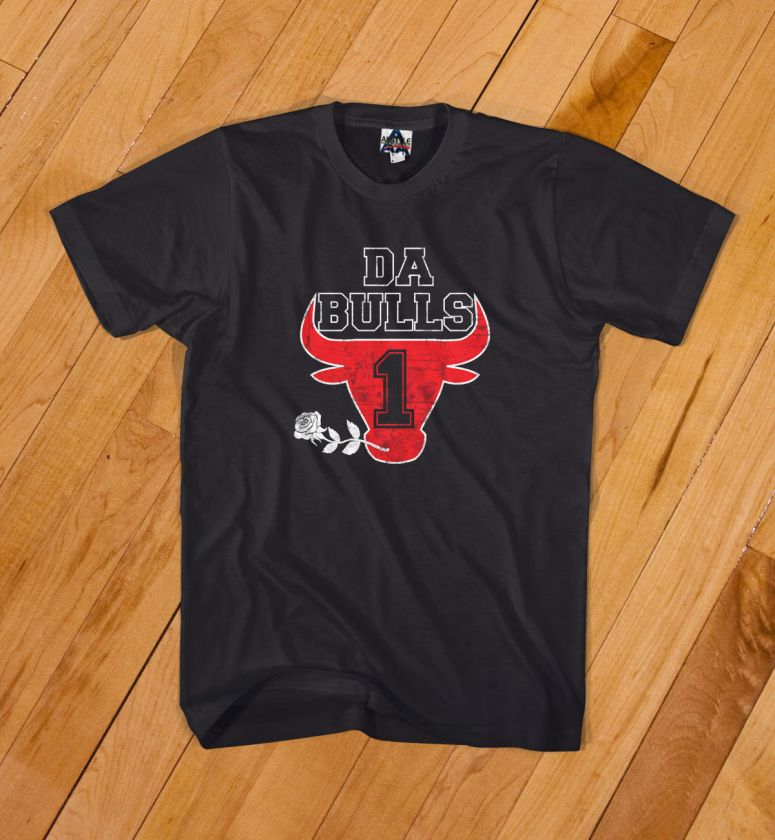 DA BULLS Chicago #1 MVP Derrick Rose Basketball T Shirt  