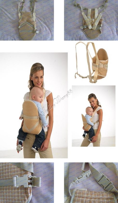 Infant Baby Cotton Front Rider Carrier Backpack Beige  