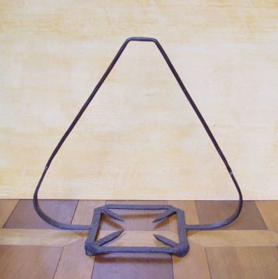 Antique European Fire Place Iron Hanging Trivet 18th C.  