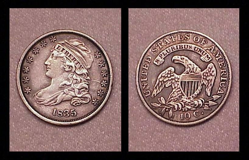 1835 Capped Bust Dime  XF+  