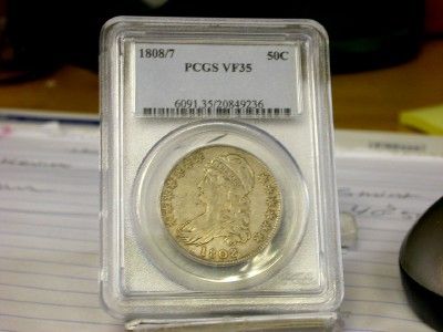 1808/7 PCGS VF35 CAPPED BUST HALF 50c ID#Q381  