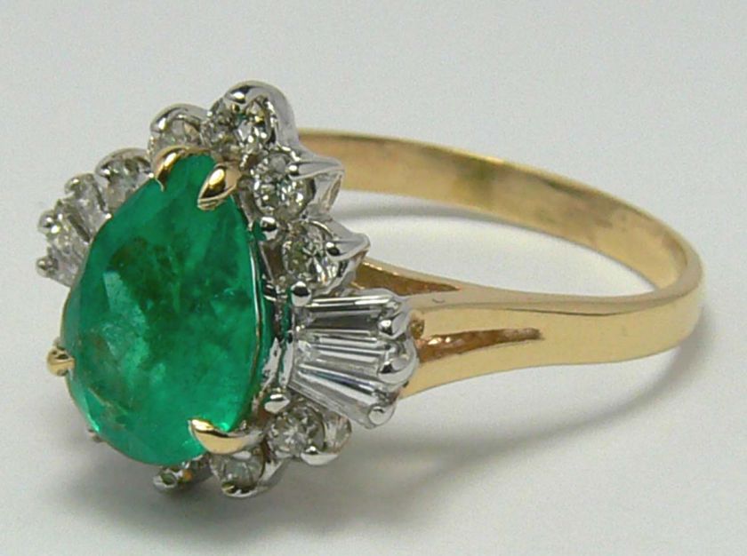 DIVA WORTHY COLOMBIAN EMERALD & DIAMOND RING 2.01CTS  