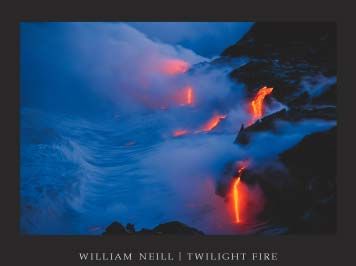 Twilight Fire William Neill Volcano Lava Print Art  