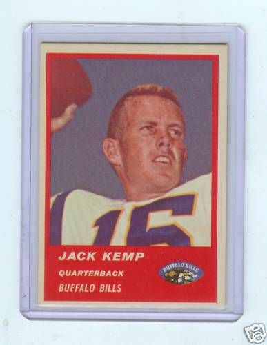 1963 FLEER #24 JACK KEMP   BUFFALO BILLS, CHARGERS, HOF  