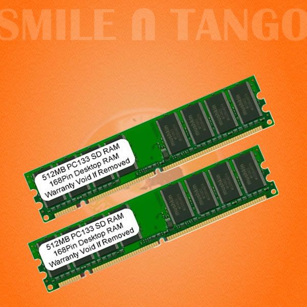 1GB 2 X 512MB PC133 100 SDRAM 133MHz DESKTOP RAM MEM  