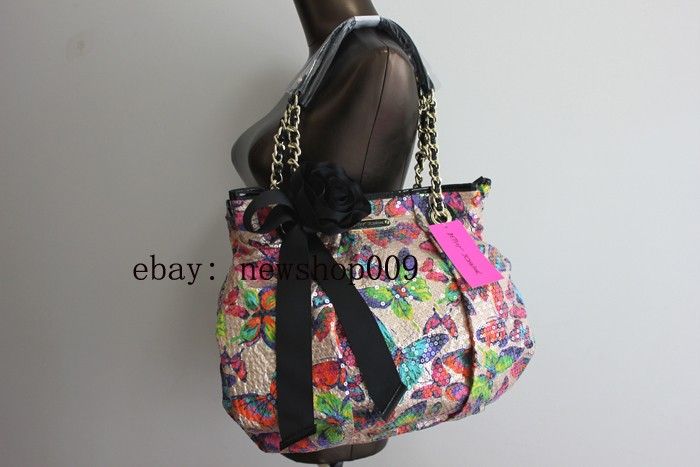 2012 Betsey Johnson BRAZIL CHAMPAGNE KEY ITEM Tote Bag  