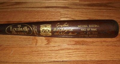   Baseball Hall of Fame Induction Bat 1989 610/1000 Yaz Bench Barlick