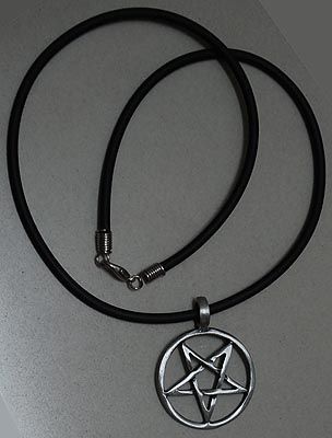 INVERT STAR PENTAGRAM Pendant (PEWTER 100% Nikel Free) Great 