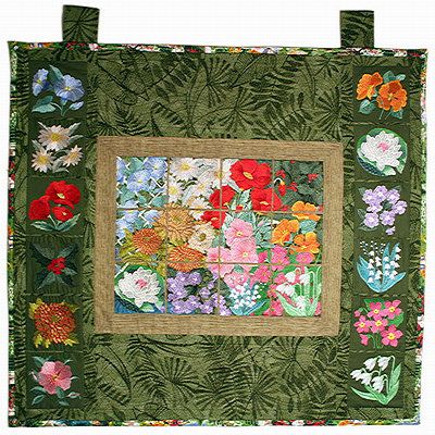 Anita Goodesign Embroidery Designs CD FLORAL TILE SCENE  