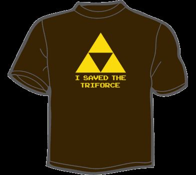 SAVED THE TRIFORCE T Shirt WOMENS legend of zelda nes  