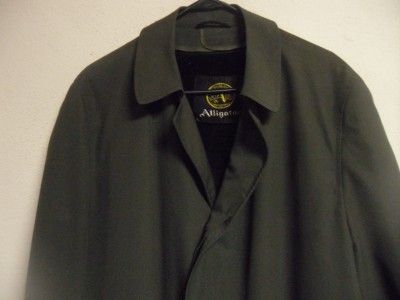 Vintage MENS ALLIGATOR Coacher TRENCH COAT Sz 40R w/detachable LINER 