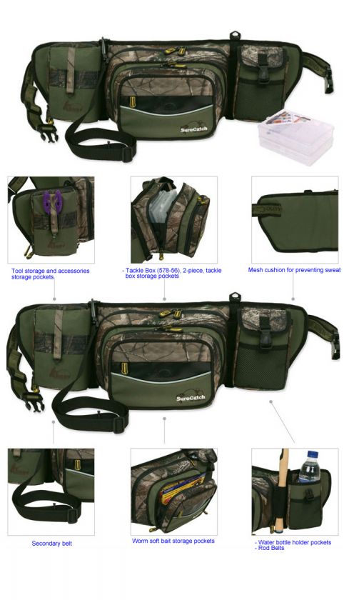 Lure Fishing Tackle Box Tackle Storage Bag Waist Bag ×2 Tackle Box 