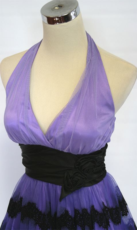 NWT WINDSOR $80 Purple Juniors Cocktail Prom Dress 7  