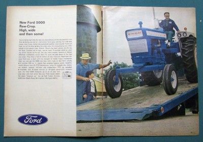 1967 FORD TRACTOR AD Ford 5000 Row Crop, High, Wide and then some 
