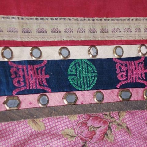 Antique Chinese Embroidered Border/Pelmet Provenance  