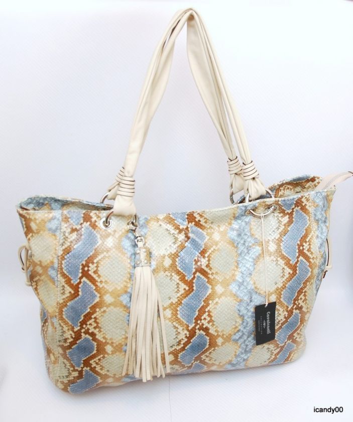 PYTHON PRINT X LARGE SHOULDER BAG