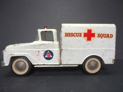 Tonka Vintage Civil Defense Rescue Squad Van, 1960s Pressed Steel 