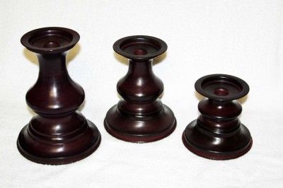 Pc Set Decorative Pillar Candle Holders Dining Mantle Centerpiece 