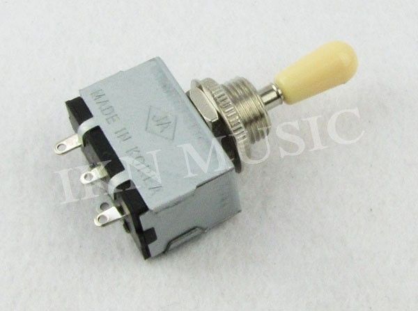 Switch 3 Way Pickup Toggle Switch Chrome w/ Ivory Tip  