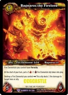 WOW WARCRAFT TCG ELEMENTS  EPIC RAGNAROS X 4  