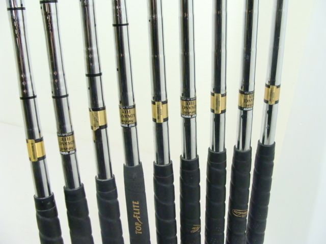 Top Flite Golf Tour Ti Iron Set 3 PW,SW Stiff Flex Steel Shafts  