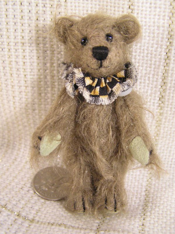 World of Miniature Bears  BASIL 2.5 Mini Mohair Bear  