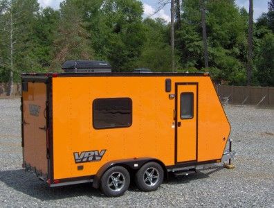   enclosed motorcycle cargo trailer toy hauler A/C work and play VRV