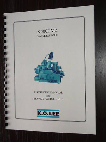 KO Lee K500HM2 Valve Grinder Manual  