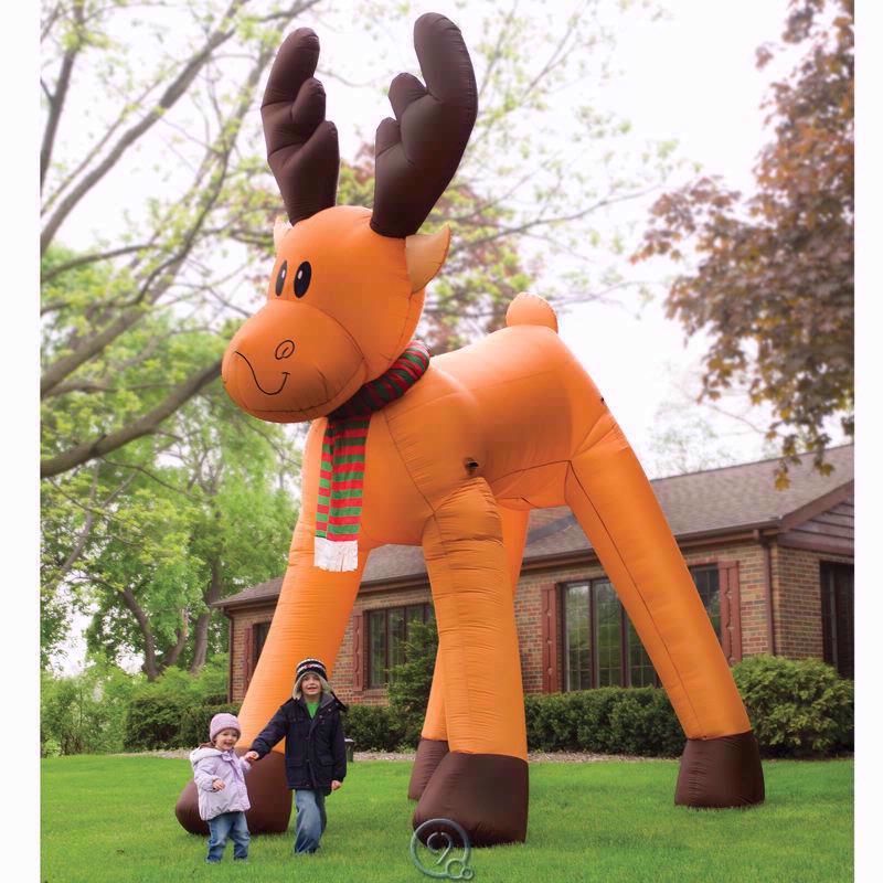 Two Story Inflatable Reindeer Yard Christmas Decoration Blow Up  