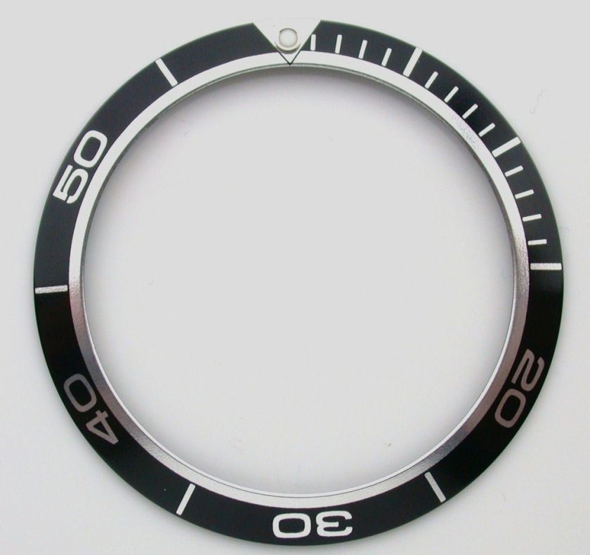 BEZEL INSERT FOR OMEGA SEAMASTER PLANET OCEAN 45MM BLK  