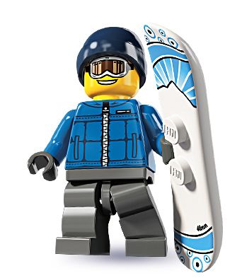   8805 minifigure Series 5 Snowboarder Guy Unopened & Sealed n Orig Pack