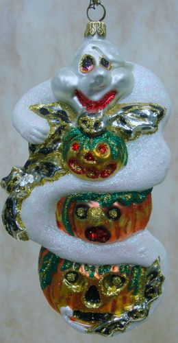 FRAGA Alien Pumpkin ORNAMENT Halloween RETIRED 5890  