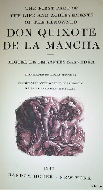 Don Quixote De La Mancha   Cervantes   1941   Illustrated   Ships Free 