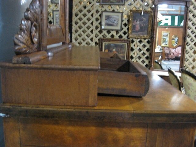 Antique Maple Empire High boy Chest With Mirror  