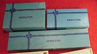 Vintage Fancy Hamilton Wristwatch 11 PIeces Celluloid Boxes Lot Group 