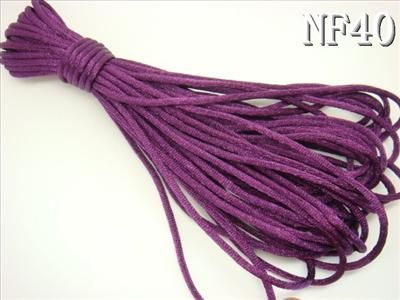 10m/393.7inchs Darkmagenta NYLON satin RATTAIL Cord Fit Necklace 2mm 