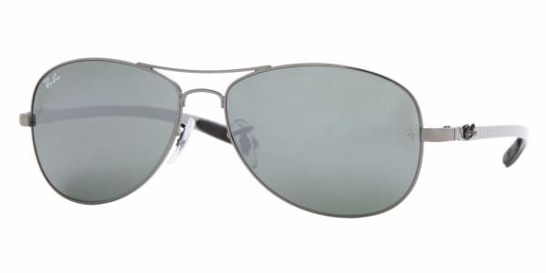 NEW RAY BAN RB 8301 004/40 GUNM CRY GRY SUNGLASSES 56mm  