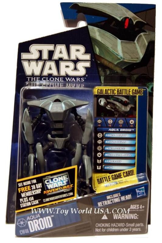 2011 Star Wars Clone Wars CW46 Aqua Droid  