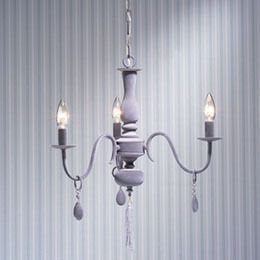 LAURA ASHLEY LIGHTING Velvet Slate Mini Chandelier  