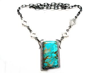 Aaron Toadlena BIG Number Eight Turquoise Necklace  