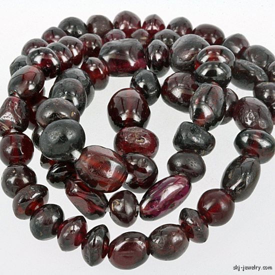 Old   Ancient Garnet Gemstone Bead Strand  