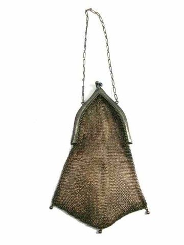 Antique Whiting & Davis Silver Mesh Purse Pre 1920  