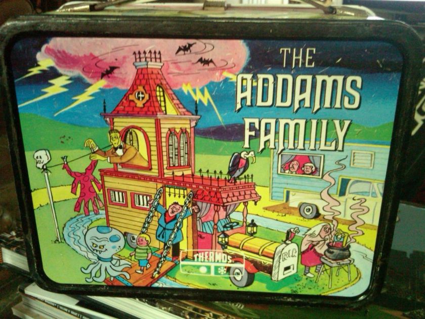 Vintage Steel Addams Family Lunchbox Lunch Box King Seely 1974  