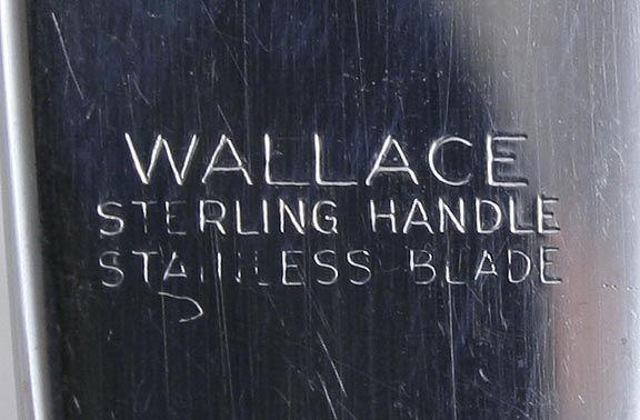 12 WALLACE ROSE POINT PATTERN STERLING SILVER KNIVES  