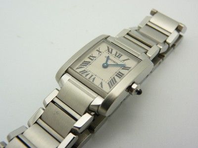 Cartier Tank Francaise 2384 Stainless Steel Ladies Quartz Watch  